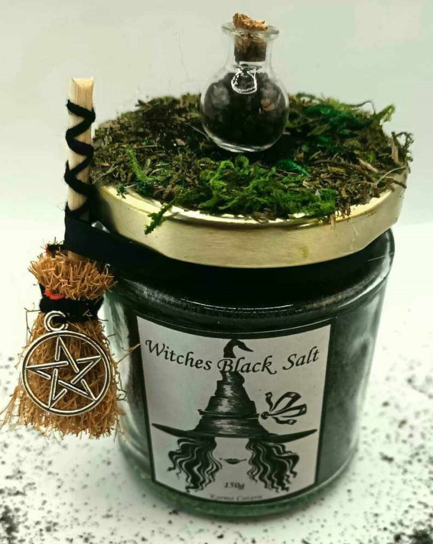 Witches Black Salt Jar